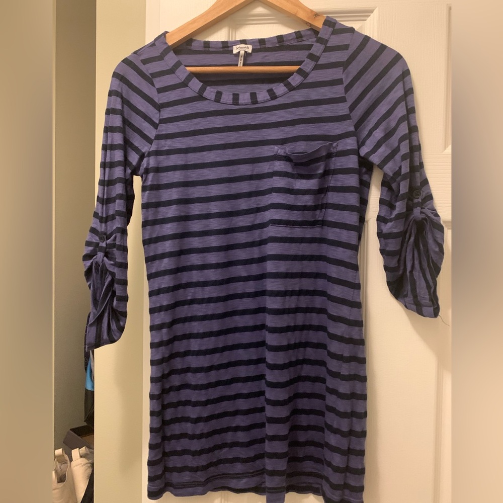 Striped Purple and Black Long Sleeve Top